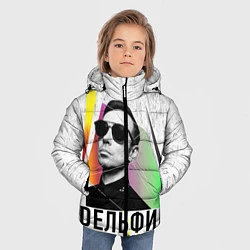 Куртка зимняя для мальчика Дельфин: Синтетика, цвет: 3D-черный — фото 2