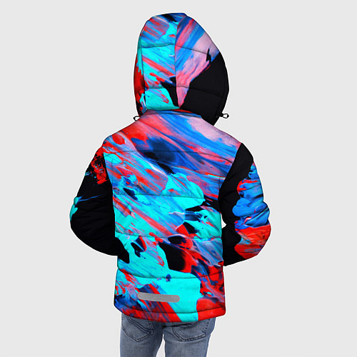 Зимняя куртка для мальчика Краски лета / 3D-Черный – фото 4