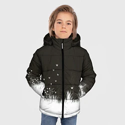 Куртка зимняя для мальчика Ночная полянка, цвет: 3D-черный — фото 2