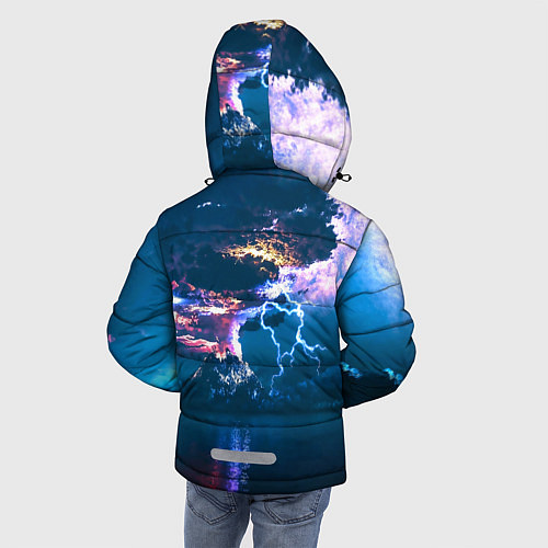 Зимняя куртка для мальчика Извержение вулкана / 3D-Черный – фото 4