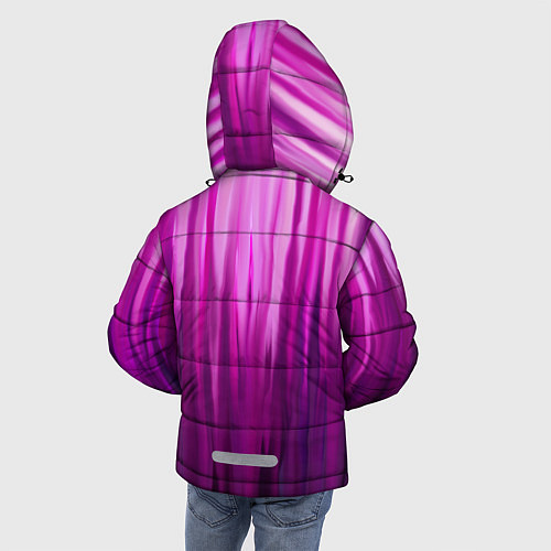 Зимняя куртка для мальчика Фиолетово-черные краски / 3D-Черный – фото 4