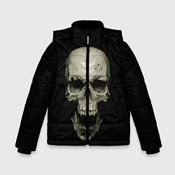 Куртка зимняя для мальчика Череп вампира, цвет: 3D-черный
