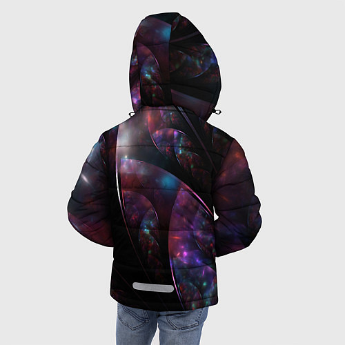 Зимняя куртка для мальчика Фантастическая Абстракция / 3D-Черный – фото 4