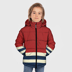 Куртка зимняя для мальчика Волны в море, цвет: 3D-черный — фото 2