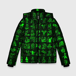 Куртка зимняя для мальчика Персонажи Fallout, цвет: 3D-черный