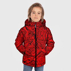 Куртка зимняя для мальчика Tie-Dye red, цвет: 3D-черный — фото 2