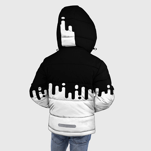 Зимняя куртка для мальчика Чёрно-белый узор / 3D-Черный – фото 4