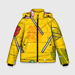Куртка зимняя для мальчика Чупа-Чупс, цвет: 3D-светло-серый