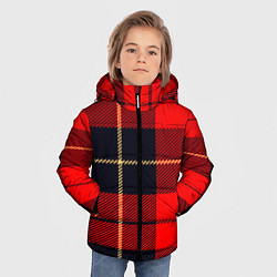 Куртка зимняя для мальчика Клетка, цвет: 3D-черный — фото 2