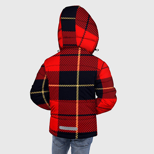 Зимняя куртка для мальчика Клетка / 3D-Черный – фото 4