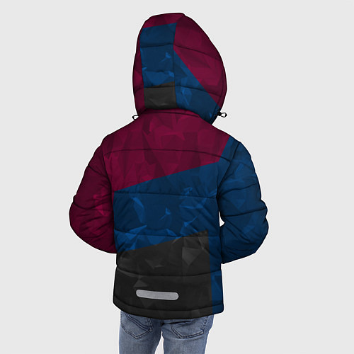 Зимняя куртка для мальчика FC Barcelona: Dark polygons / 3D-Черный – фото 4