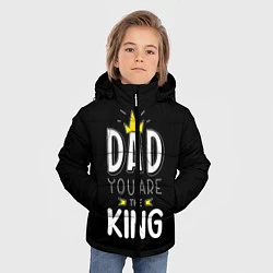 Куртка зимняя для мальчика Dad you are the King, цвет: 3D-светло-серый — фото 2
