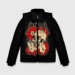 Куртка зимняя для мальчика Metallica Skull, цвет: 3D-черный