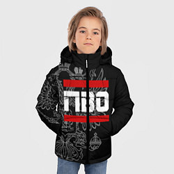 Куртка зимняя для мальчика ПВО: герб РФ, цвет: 3D-светло-серый — фото 2
