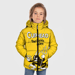 Куртка зимняя для мальчика Cuphead: Black Devil, цвет: 3D-светло-серый — фото 2