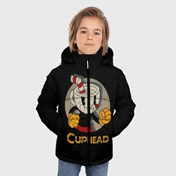 Куртка зимняя для мальчика Cuphead: Mugman, цвет: 3D-черный — фото 2