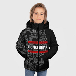 Куртка зимняя для мальчика Полковник: герб РФ, цвет: 3D-красный — фото 2