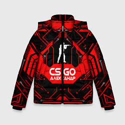 Куртка зимняя для мальчика CS:GO - Александр, цвет: 3D-красный