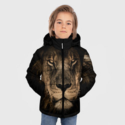 Куртка зимняя для мальчика Львиный взгляд, цвет: 3D-светло-серый — фото 2