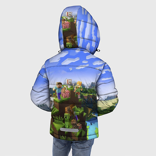 Зимняя куртка для мальчика Майнкрафт: Глеб / 3D-Черный – фото 4