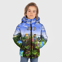 Куртка зимняя для мальчика Майнкрафт: Лев, цвет: 3D-светло-серый — фото 2
