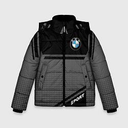 Куртка зимняя для мальчика BMW SPORT БМВ СПОРТ, цвет: 3D-светло-серый