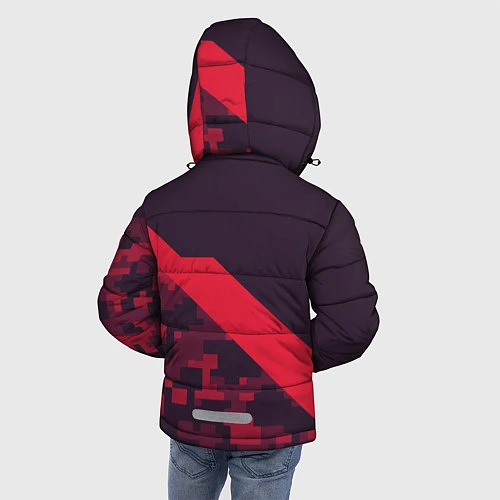 Зимняя куртка для мальчика Audi: Red Pixel / 3D-Черный – фото 4