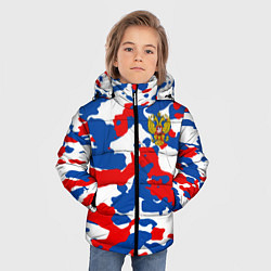 Куртка зимняя для мальчика Герб РФ Милитари, цвет: 3D-светло-серый — фото 2