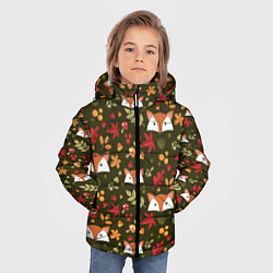 Куртка зимняя для мальчика Осенние лисички, цвет: 3D-красный — фото 2