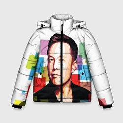Куртка зимняя для мальчика Илон Маск, цвет: 3D-красный