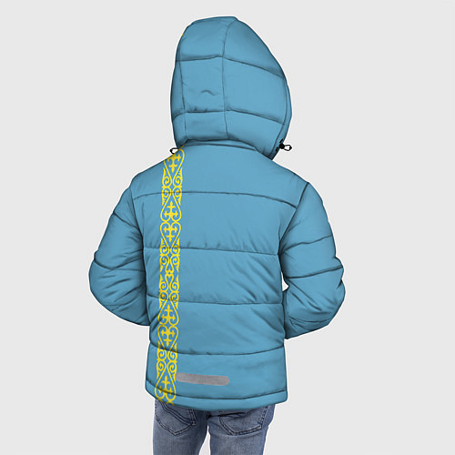 Зимняя куртка для мальчика I Love Kazakhstan / 3D-Черный – фото 4