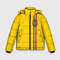 Куртка зимняя для мальчика Молдавия: лента с гербом, цвет: 3D-светло-серый
