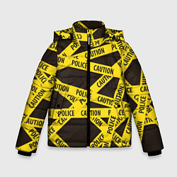 Куртка зимняя для мальчика Police Caution, цвет: 3D-черный