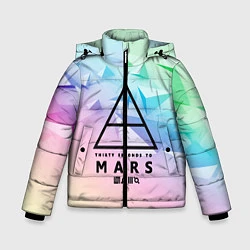Куртка зимняя для мальчика 30 Seconds to Mars, цвет: 3D-черный