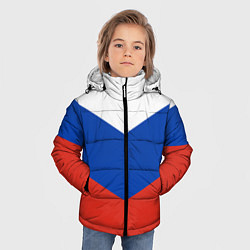 Куртка зимняя для мальчика Российский триколор, цвет: 3D-светло-серый — фото 2