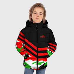 Куртка зимняя для мальчика CS:GO Red Camo, цвет: 3D-светло-серый — фото 2