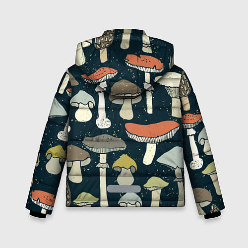 Зимняя куртка для мальчика Грибной лес / 3D-Светло-серый – фото 2