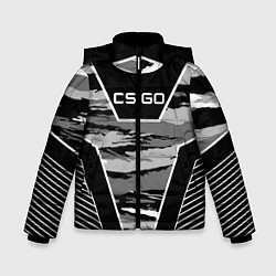 Куртка зимняя для мальчика CS:GO Grey Camo, цвет: 3D-черный