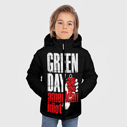 Куртка зимняя для мальчика Green Day: American Idiot, цвет: 3D-красный — фото 2