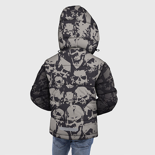 Зимняя куртка для мальчика Демонические черепа / 3D-Черный – фото 4