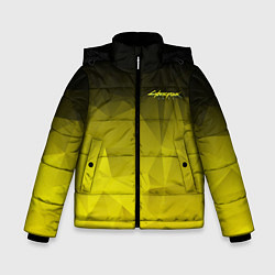 Куртка зимняя для мальчика Cyberpunk 2077: Yellow Poly, цвет: 3D-черный