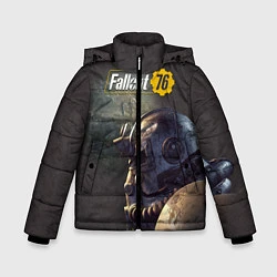 Куртка зимняя для мальчика Fallout 76, цвет: 3D-черный