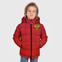 Куртка зимняя для мальчика Форма сборной России, цвет: 3D-черный — фото 2