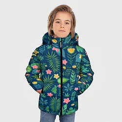Куртка зимняя для мальчика Тропический лес, цвет: 3D-черный — фото 2