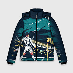 Куртка зимняя для мальчика Ronaldo lightning, цвет: 3D-светло-серый