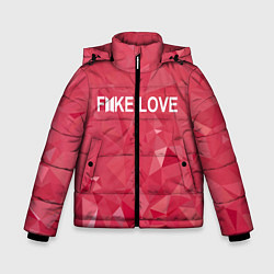 Куртка зимняя для мальчика BTS: Fake Love, цвет: 3D-красный
