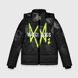 Куртка зимняя для мальчика Watch Dogs 2: Skulls Pattern, цвет: 3D-красный