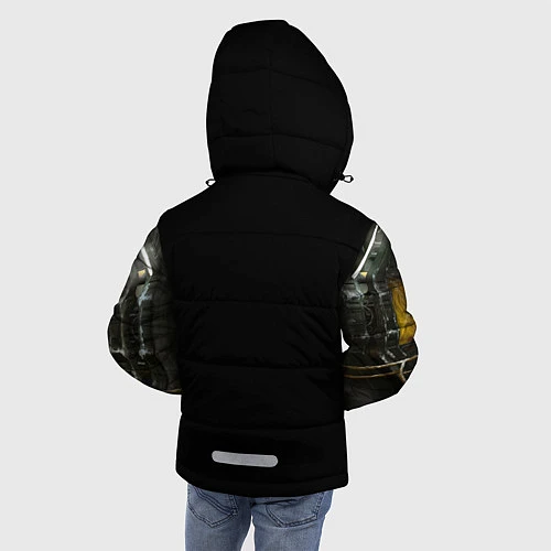 Зимняя куртка для мальчика DOOM: Pinky Monster / 3D-Черный – фото 4