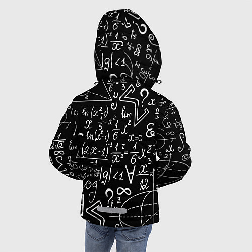Зимняя куртка для мальчика Формулы физики / 3D-Черный – фото 4