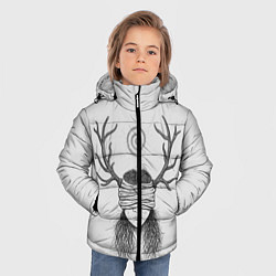 Куртка зимняя для мальчика True Detective: Horny Girl, цвет: 3D-светло-серый — фото 2